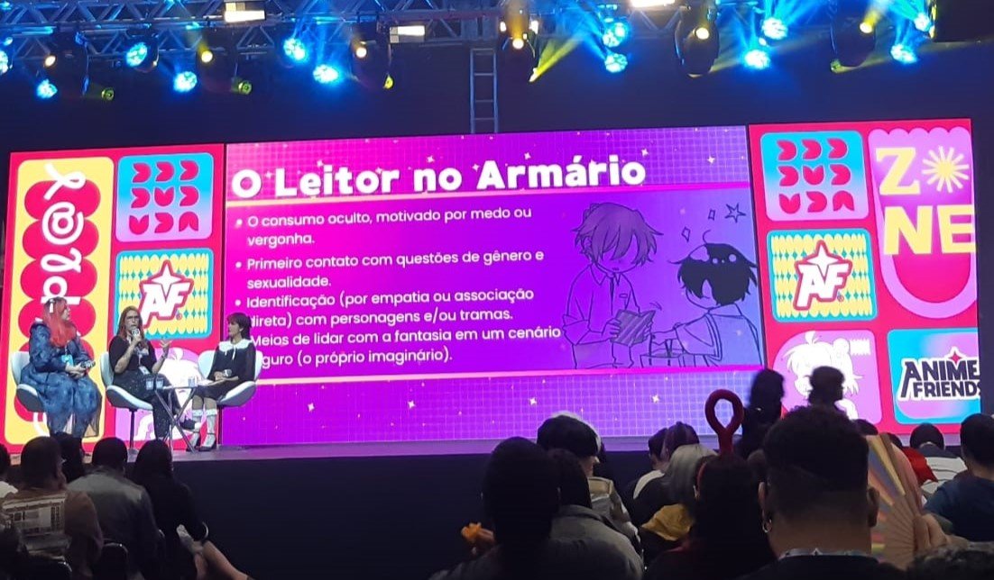 Foto do painel do Anime Friends