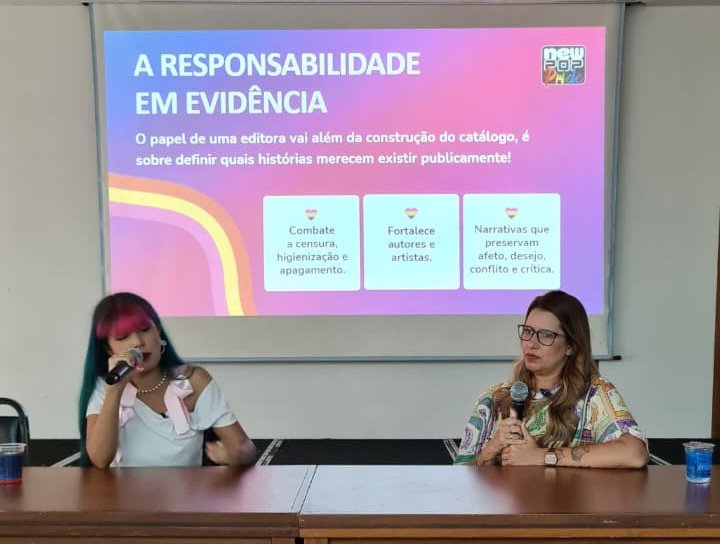 Foto do painel do NewPop Day